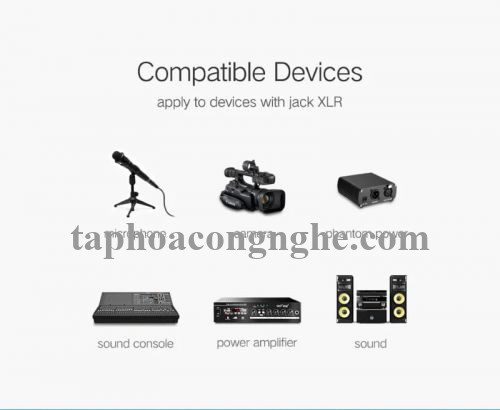 Ugreen 20711 3M Màu Đen Cáp nối dài Microphone Canon âm thanh AV130 30020711